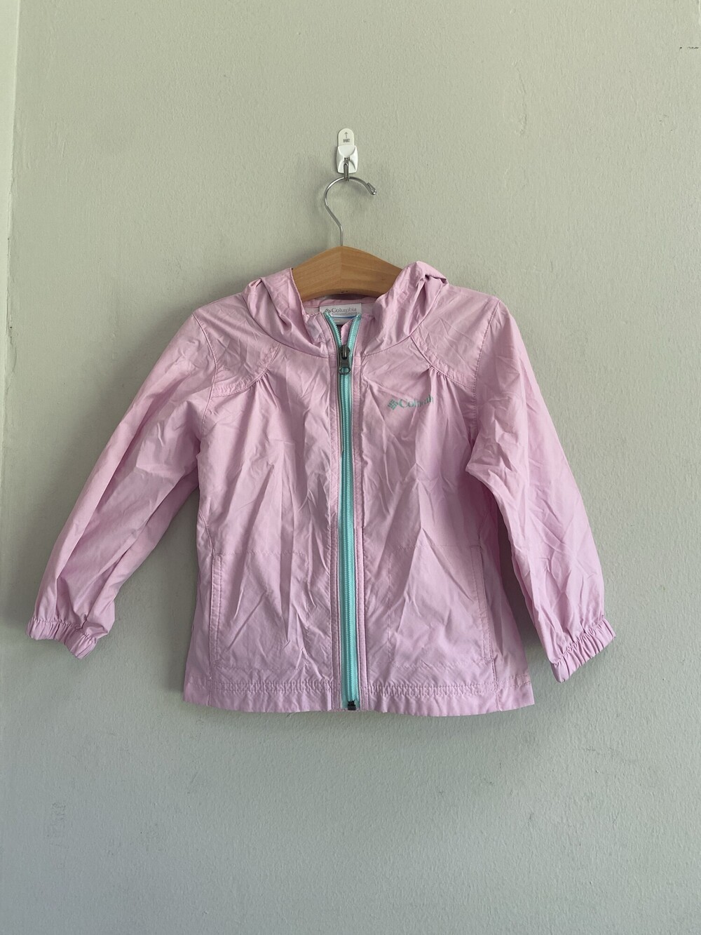 Columbia Girls Lilac Pink Teal Hooded Zip Jacket 3T